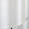 Lampada da Terra Moderna in Acciaio con Paralume in Tessuto Effetto Lino, 64x38x163.5 cm, Bianca e Nera TG5B31-329TG5