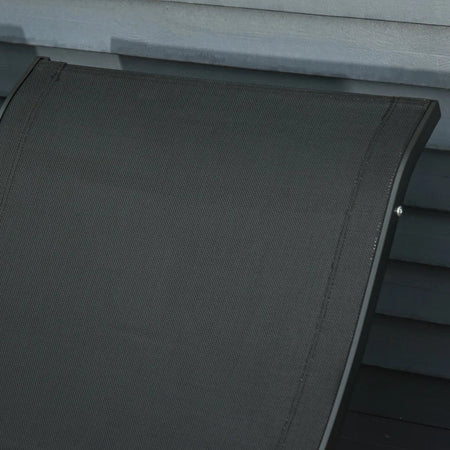 Set 2 Sdraio da Giardino Pieghevoli, Lettino Prendisole in Alluminio e Textilene, 61x165x63cm 84B-540