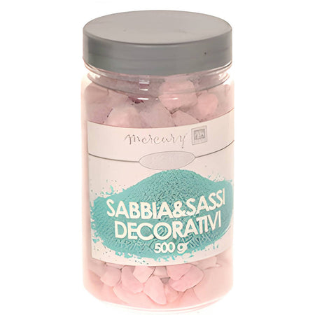 Sabbia e sassi colorati, ciottoli per interno ed esterno, confezione in barattolo da 500 gr