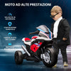 Moto per Bambini 18-60 Mesi Modello BMW HP4 con Fari, Musica e Pedali, in PP e Metallo, 82.5x42x54 cm, Rosso WS6370-211V90RDWS6