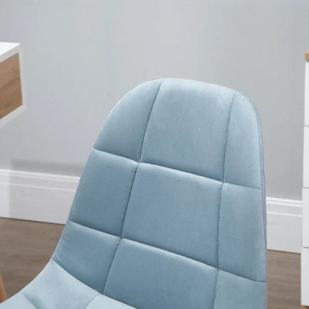 Sedia da Ufficio Ergonomico, Sedia Girevole Scrivania, Regolabile Senza Braccioli, Azzurro, 59x59x81-91cm GH9921-366BUGH9