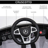 Macchina Elettrica per Bambini 3-5 Anni Mercedes con Cintura di Sicurezza e Telecomando, Bianco MN1370-074V90WTMN1