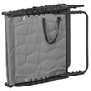 Set 2 Lettini Prendisole con Schienale Reclinabile e Tasca, in Acciaio e Poliestere, 65x188x36 cm, Grigio e Nero 84G-268V01GY