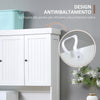 credenza alta armadio Mobile per microonde Dispensa Cucina in Legno con Armadietti e Cassetto Stile Country, 101x39x180cm, Bianco  soggiorno salotto sala pranzo F835-112V83WTA