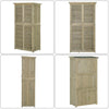 Casetta in Legno da Giardino con Tetto Impermeabile, Armadio da Esterno Porta Attrezzi da Giardino con 4 Scompartimenti, 87x46.5x160cm ZX2845-215GYZX2