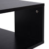 Tavolino basso Caffè in Legno Salvaspazio Nero 40x41x43 KJ5833-619BKKJ5 , soggiorno salotto basso nero bianco marrone grgio design moderno sala moderno alto divano camera legno vetro rotondo