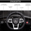 Macchina Elettrica per Bambini 3-5 Anni Mercedes con Cintura di Sicurezza e Telecomando, Nero GH2370-074V90BKGH2