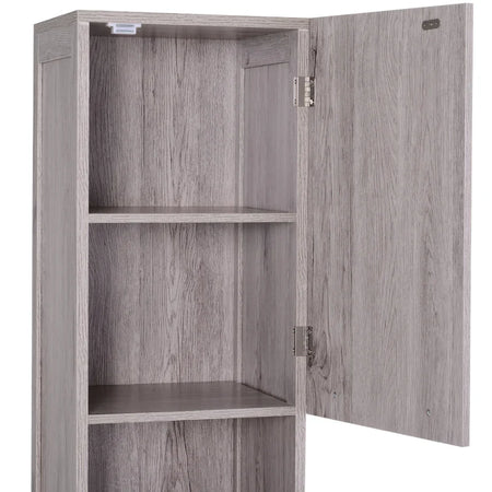 Colonna Bagno in MDF con 2 Armadietti e 2 Ripiani Aperti, 30x32x172.5 cm, color Legno VG3834-212VG3