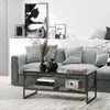 Tavolino Caffè Nero Effetto Marmo Ufficio 106x50x46 FT2833-821BK , soggiorno salotto basso nero bianco marrone grgio design moderno sala moderno alto divano camera legno vetro rotondo