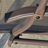 Dondolo da Giardino 2 Posti con Tettuccio Regolabile, Struttura in Metallo e Seduta in Poliestere e Rete Traspirante, 147x125x170cm, Marrone 84A-251BN