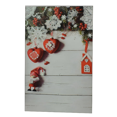 Biglietto di Auguri con decorazione natalizia con busta compresa confezione da 6 pezzi 11,5 x 17 cm