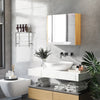 Armadietto Specchiera Bagno a 3 Ante con Mensole Regolabili, 68x22x60cm, Bianco TG9834-559V80WTTG9