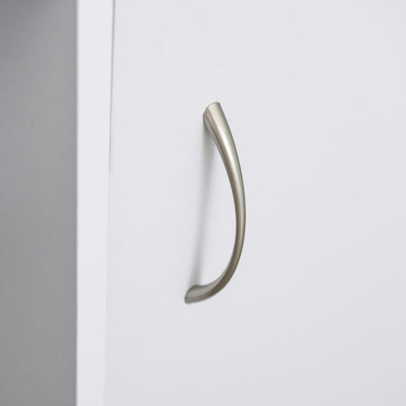 Scrivania Moderna per PC e Computer con 2 Cassetti e 1 Armadietto, Scrivania con Libreria Salvaspazio per Ufficio o Camera in Legno, Bianco ZH3836-267WT