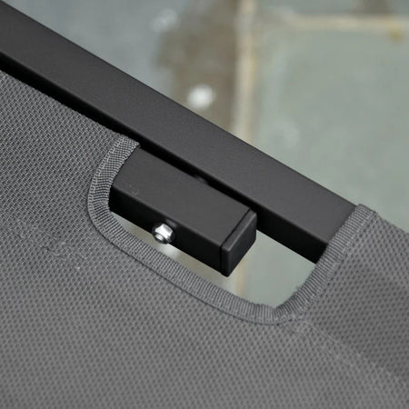 Lettino Prendisole in Alluminio con Schienale Reclinabile a 5 Livelli, 163x58.5x91cm, Grigio 84B-386GY