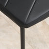 Set di 4 Sedie da Pranzo con Schienale Alto in Finta Pelle e Acciaio, 41x50x97cm, Nero TG1835-835V00BKTG1
