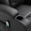 Poltrona Relax Reclinabile fino 150° in Finta Pelle con 8 Punti Massaggio e Riscaldamento, Nero WS7700-050V92BKWS7