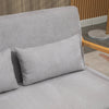 Divano 2/3 Posti imbottito Tessuto Effetto Velluto 122x71x76 Grigio YT2839-597V00GYRE2 , soggiorno salotto angolare ad angolo nero bianco marrone beige basso contenitore clic clac design moderno letto divani sala studio ufficio grande