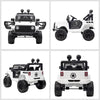 Macchina Elettrica per Bambini Jeep Fuoristrada con Telecomando e 2 Velocità, 100x65x72 cm, Bianco RF6370-142V91WTRF6