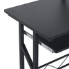 Scrivania per Computer Salvaspazio in Acciaio e Legno, Scrivania da Ufficio con Cassetto, Ripiano Tastiera Estraibile 90 x 50 x 95cm YG8920-018BKYG8