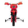 Moto Elettrica per Bambini 3-6 Anni in Plastica PP con Ruote di Supporto, Fari e Musica, 102x53x66 cm, Rosso e Nero WQ152-0018WQ1