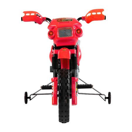 Moto Elettrica per Bambini 3-6 Anni in Plastica PP con Ruote di Supporto, Fari e Musica, 102x53x66 cm, Rosso e Nero WQ152-0018WQ1