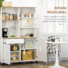 credenza alta cucina Dispensa in MDF con Ripiani Aperti, Armadietti e Cassetto, 119x41x180 cm, Bianco , mobile soggiorno sala pranzo F835-767V02WTA