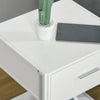 Comodino Moderno Set 2 Pezzi con Cassetto e Ripiano Aperto per Camera da Letto e Soggiorno, in MDF e Acciaio, 45x40x60cm, Bianco TY8831-534V01WTTY8