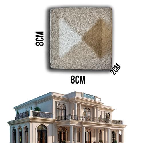 8,99pz *** STOCK *** Fregio capitello cimasa per esterno in xps resinati 8x8x8cm PD054-4 - Eternal Parquet