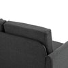 Divano a 2 Posti a Seduta Ampia con Cuscini Rimovibili da Salotto in Tessuto Effetto Lino e Gommapiuma, 141x70x78 cm, Grigio scuro e Nero SE2833-653CGGT2