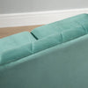 Divano 2 Posti in Legno e Velluto Verde, Spessa Imbottitura, Divano per 2 Persone Design Vintage Rétro, 148 x 72 x 76cm DY2833-847D2D