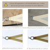 Tenda a Vela Triangolare Parasole in HDPE per Spazi Esterni, 3x3x3 m, Crema Bianco Avorio ZX201-0617ZX2