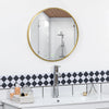 Specchio Bagno Rotondo con Cornice da Parete in Lega di Alluminio, Ø50x2cm, Oro WF5834-394V01GDWF5
