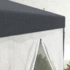 Gazebo da Giardino Esagonale con Doppio Ingresso, in Metallo e Poliestere, 3.94x3.94x2.5 m, Grigio  84C-044V02CG