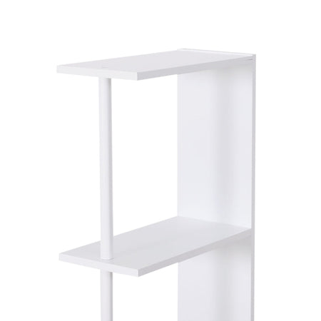 Mobiletto a Colonna Salvaspazio in Legno, Armadietto da Bagno con Ripiani e Armadietti, Bianco, 15x33x136.5cm RF7834-114RF7