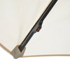 Ombrellone da Giardino a Braccio 3x2.5 m con Manovella e 8 Strisce LED a Energia Solare, Crema 84D-066CW
