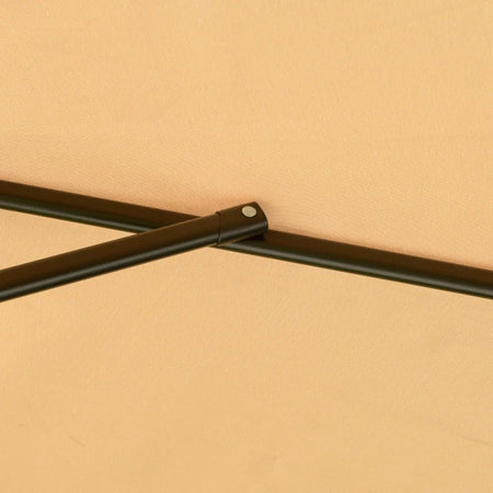 Ombrellone da Giardino Ø2.7x2.7m a Braccio con Tettuccio Regolabile, Marrone Chiaro 84D-161LR