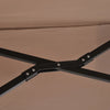 Ombrellone Doppio da Giardino in Metallo e Poliestere Anti-UV Impermeabile, 440x270x250cm, Marrone 84D-085BN
