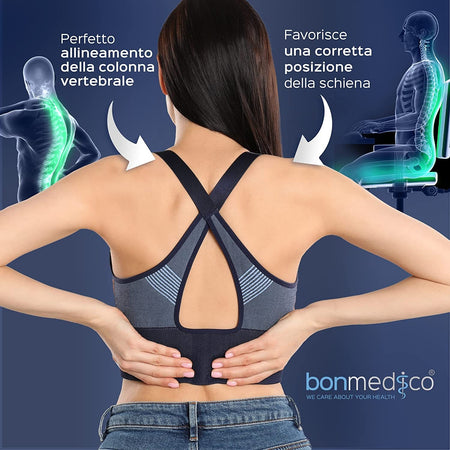 Cuscino Antidecubito - Cuscino Ortopedico Posturale per Casa, Ufficio E Auto - Rialzo per Sedia Ergonomico in Memory Foam - Supporto Lombar