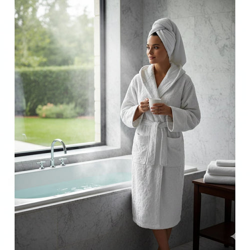 Accappatoio Jaguar S/M Bianco Roberto Cavalli Cotone