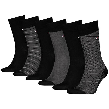 Tommy Hilfiger gift box 6 paia di calzini neri 701235373002