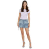 Guess t-shirt lilla logo strass Sangallo W4GI14 J1314