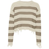 Vero Moda pullover cropped marrone panna MERCER 10314141 Maglieria Vero Moda