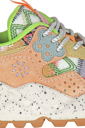 FLOWER MOUNTAIN Flower Mountain - Sneakers - 451029 - Beige/Lime da donna