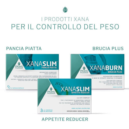 Xanaburn Brucia - Integratore Alimentare - Con arancio amaro e guaranà - per il controllo del peso e il drenaggio dei liquidi - 20 cpr - Naturopatica shop & therapy