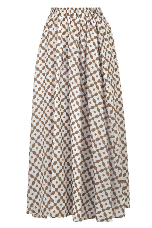 NIU - Gonna - 450206 - Bianco/Tabacco da donna