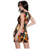 Guess abito a tubino nero fiori Alivia W4RK11 WEFC2 Vestiti Guess
