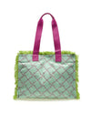 Blauer Canvas pochette borsa donna