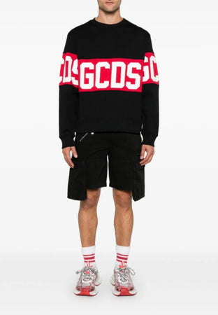GCDS FELPA BAND LOGO CREWNECK da uomo