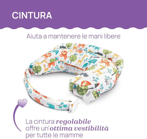 CHICCO Boppy - Cuscino Allattamento Deluxe, Supporto per Allattamento al Seno e con Biberon, Forma Ergonomica con Supporto per Mamma e Bambino, Imbottitura Piena, Sfoderabile e Lavabile in Lavatrice, 0M+; colore WILD FLOWERS