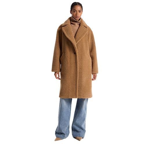 MICHAEL KORS cappotti donna michael kors - oversized teddy shearling - cammello da donna